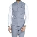 MANQ Men's Band Collar Slim Fit Formal/Party Waist Coat