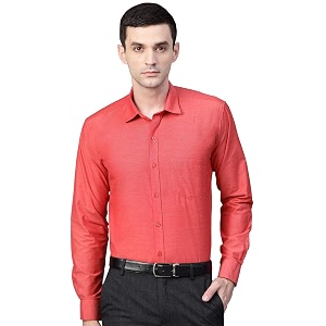 MANQ Mens Regular Fit Cotton Formal Shirt