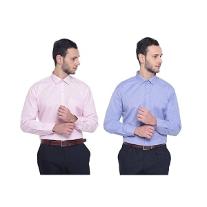 MANQ Mens Regular Fit Cotton Formal Shirt