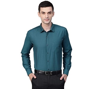 MANQ Mens Regular Fit Cotton Formal Shirt
