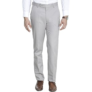 MANQ Mens Slim Fit Formal Trousers
