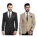 MANQ Men39s Slim Fit Single Breasted Blazer