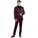 MANQ Men39s Solid Tuxedo Suit Mandarin Collar