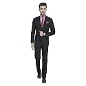 MANQ Men Slim Fit Single breasted Suit