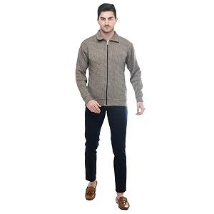 MANRA MANRA Men Zipper Thick Fabric Woolen