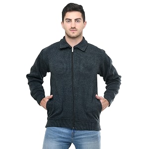 MANRA MANRA Men Zipper Thick Fabric Woolen