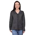 MANRA Women39s Woolen V-Neck Buttoned Full Sleeve