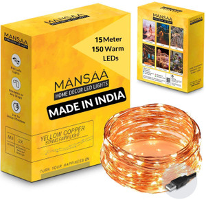 MANSAA 150 LEDs 15 m Gold Yellow