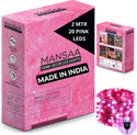 MANSAA 20 LEDs 2.01 m Pink Steady String Rice Lights
