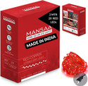MANSAA 20 LEDs 2.01 m Red Steady String Rice Lights