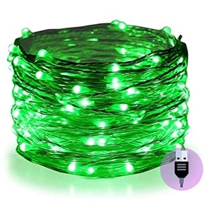 mansaa m23 usb led string light  5 meter 50 leds  green color  usb operated  home decor led light