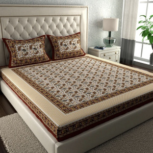Manshar Cotton Double Flat 144 TC Jaipuri