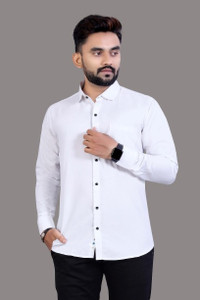Mansi F Studio Men Solid Casual White