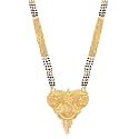 Mansiyaorange Traditional Black Beads Long One Gram Gold Copper Alloy Multi Mangalsutra/Tanmaniya Vati/Nallapussalu For Women(30 INCH LONG)