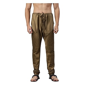 manthan men39s art silk solid churidar
