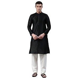 manthan solid kurta for men