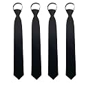 Mantieqingway Pre-tied Adjustable Zipper Neck Ties for Men 3.15' 'Mens Necktie for Office Graduation School Uniforms