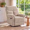 Manual 360° Swivel Rocker Recliner Chair for Living Room, Camel