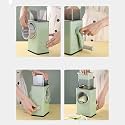 Manual 4 in 1 Rotary Vegetable Slicer for Kitchen, 3 Stainless Steel Blades, Cheese Grater, Shredder & Nut Grinder, Chopper for Kitchen Use, Food Preparation Tool
