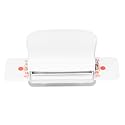 Manual Binding Machines, Multipurpose 6 Holes Cinch Book Binding Machine, Handheld Punching Tool with Ruler for Quick Positioning, Sturdy Alloy Steel ABS Construction for Home Offi (White)