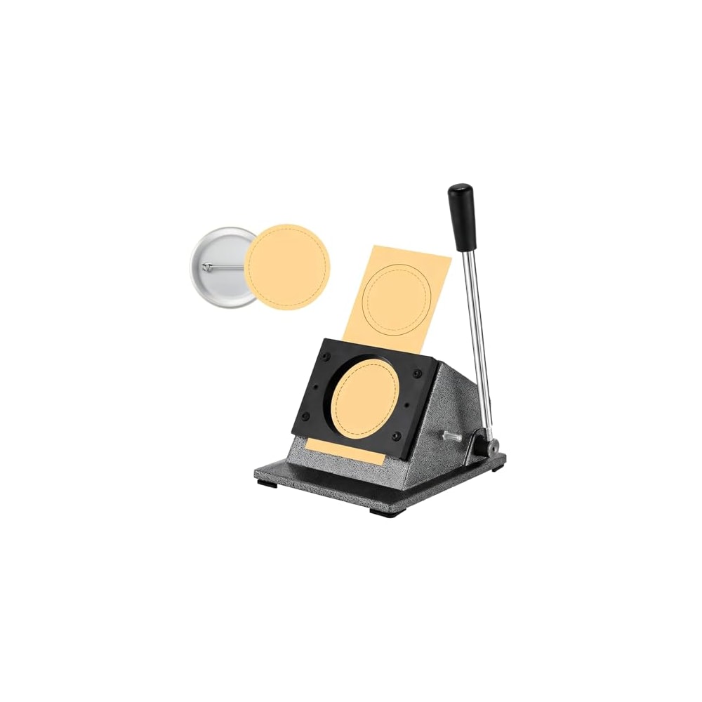 Button Paper Cutter Manual Circle Button Paper Cutter, Round Punch Die Cutter, Professional ...