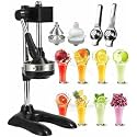 Manual Citrus Juicer, Commercial Grade Citrus Juicer, Hand Press Squeezer &amp; Stainless Steel Crusher | Manual Lemon Press With Large Pressure Plate, Easy Juice Extraction(Black)
