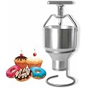 Manual Donut Depositor, Batter Hopper Dispenser, 6 Thicknesses Adjustment,for Home & Commercial Use