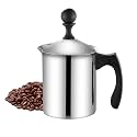 Manual Milk Frother Pitcher Stainless Steel Long-Lasting Frothing Pitcher