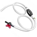 Manual Oil Pump with 6.5 Feet PVC Pipe - Multifunction Fuel Transfer Siphon Pump for Gasoline, Diesel, Water & Fish Tank Exchange | Hand Suction Pump for Car, Bike, Aquarium and Emergency Use