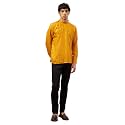 Manyavar Blended Viscose Solid Regular Short Kurta