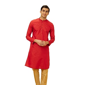 manyavar men39s cotton blend regular kurta 1pc
