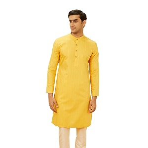 manyavar men39s cotton blend regular kurta 1pc