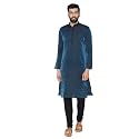Manyavar Men39s Jacquard Hand Embroidered Kurta Churidar