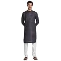 Manyavar Men39s Art Silk Printed Regular Fit