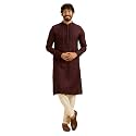 Manyavar Men39s Art Silk Blend Jacquard Kurta