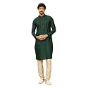Manyavar Men39s Art Silk Blend Jacquard Kurta