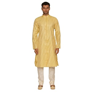 Manyavar Mens Blended Banded Collar