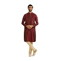 Manyavar Men39s Brocade Self Design Kurta Set