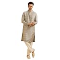 Manyavar Men39s Brocade Self Design Kurta Set