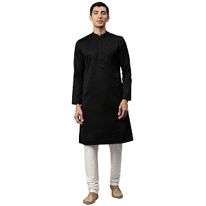 Manyavar Mens Casual Rayon Kurta Set 2pcs