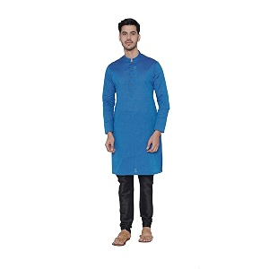 manyavar men39s viscose embroiderysequins work kurta set 2pcs