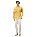 Manyavar Men39s Cotton Blend Spherical Print Casual