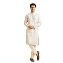 Manyavar Men39s Cotton Blend Floral Print amp