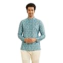 Manyavar Men39s Cotton Blend Digital Print Short