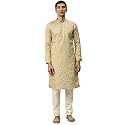Manyavar Men39s Hand Embroidered Kurta Set 2pcs