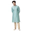 Manyavar Men39s Jacquard Embroidered Self Motif Kurta