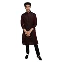 Manyavar Men39s Jacquard Hand Embroidered Kurta Churidar