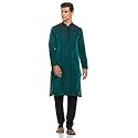 Manyavar Men39s Jacquard Hand Embroidered Kurta Churidar
