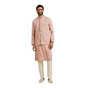 Manyavar Men39s Rayon Blend Textured Ethnic Jacket