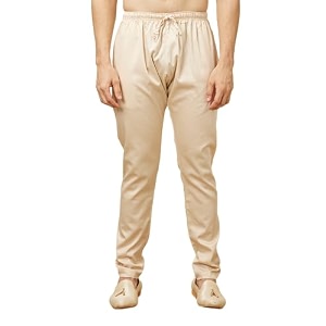 Manyavar Mens Solid Pencil Cut Pyjama 1pc
